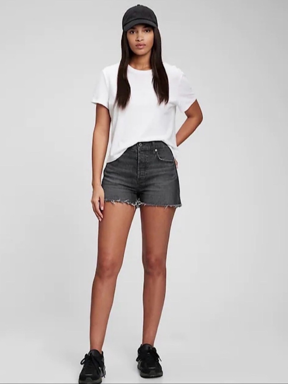 GAP Sky High Cheeky Short, 27 4p black wash